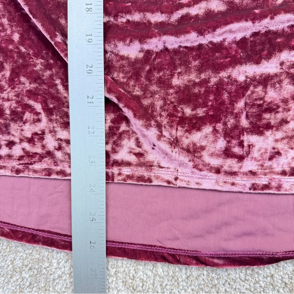 NEW Self Esteem Velvet Cold Shoulder Top Rose Gold Pink Womens size 3X - Picture 9 of 14